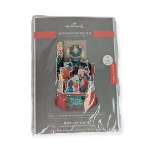 NWT Hallmark Wonderfolds Pop Up Merry Christmas Musical Card